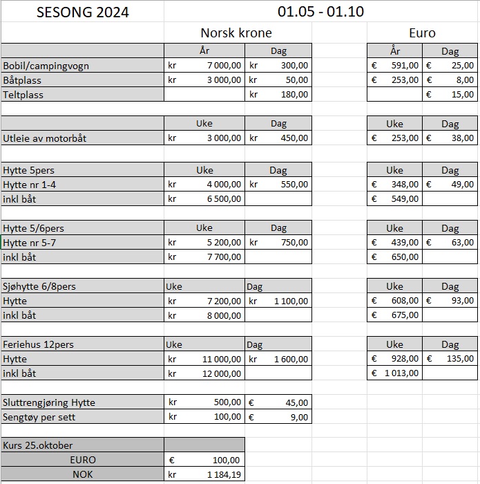 Pris snillfjordcamping